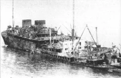 The Georgic after she was bombed.