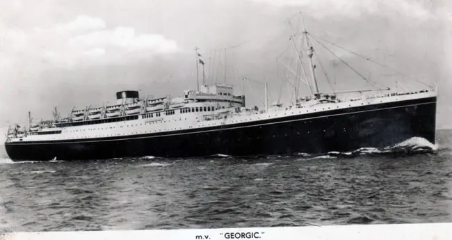The Georgic as she looked when I travelled on her in 1953